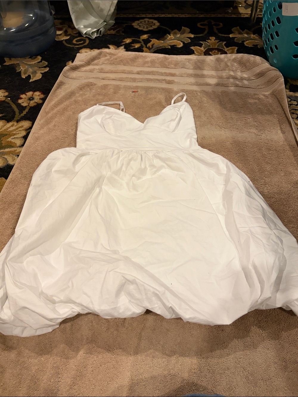 Express White Strappy Bustier Chemise Dress